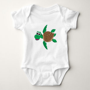 Niedliche Cartoon-Schildkröte Baby Strampler