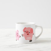Niedliche Cartoon-Schweine Espressotasse (Rechts)