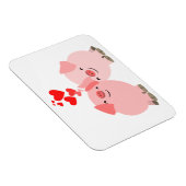 Niedliche Cartoon Schweine im Premium Magnet der L (Rechte Seite)