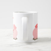 Niedliche Cartoon Schweine in Liebe Jumbo Tasse (Rückseite)
