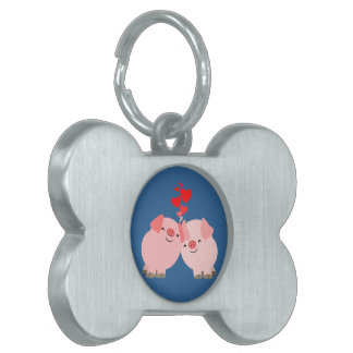 Niedliche Cartoon Schweine in Liebe Tiermarke