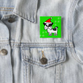 Niedliche Cartoon Shih Tzu Weihnachtsmannmütze - Button (Beispiel)