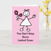 Niedliche Cartoon-Sperre Karte (Gelbe Blume)