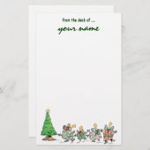 Niedliche Cartoon-Tanzen-Weihnachtsgeschenke und Briefpapier (Vorne/Hinten)