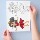 Niedliche Cartoon-Tanzseite Flyer (Hand)
