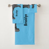 Niedliche Cartoon Tape Illustration Badhandtuch Set (Insitu)