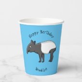 Niedliche Cartoon Tape Illustration Pappbecher (Rückseite)