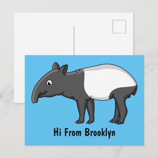 Niedliche Cartoon Tape Illustration Postkarte (Vorne/Hinten)