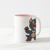 Niedliche Cartoon-tasmanischer Teufel-Tasse Zweifarbige Tasse (VorderseiteRechts)