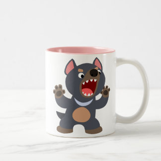 Niedliche Cartoon-tasmanischer Teufel-Tasse Zweifarbige Tasse