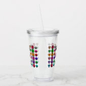 Niedliche Cartoon Tasten hell farbig weiß Backgro Acryltrinkbecher (Links)