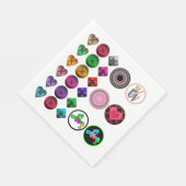 Niedliche Cartoon Tasten hell farbig weiß Backgro Serviette (Ecke)