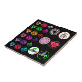 Niedliche Cartoon Tasten hell schwarz Backgro Fliese (Seite)