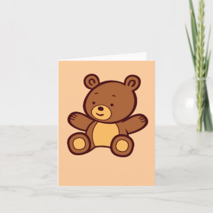 Niedliche Cartoon Teddy Bear-Karte Karte