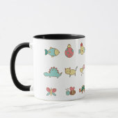 Niedliche Cartoon Tiere Muster Tasse (Links)
