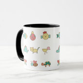 Niedliche Cartoon Tiere Muster Tasse (Vorderseite Links)