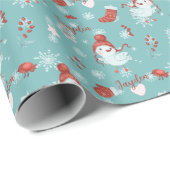 Niedliche Cartoon Tiere Personalisierte Umschlagpa Geschenkpapier (Rolleneckpunkt)