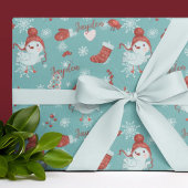 Niedliche Cartoon Tiere Personalisierte Umschlagpa Geschenkpapier