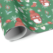 Niedliche Cartoon Tiere Pinguin-Papier Geschenkpapier (Rolleneckpunkt)