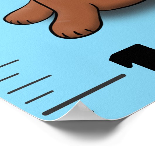 Niedliche Cartoon-Wachstumstabelle für lustige Nut Poster (Ecke)