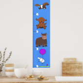 Niedliche Cartoon-Wachstumstabelle für lustige Nut Poster (Küche)