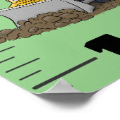 Niedliche Cartoon-Wachstumstabelle für lustige Nut Poster (Ecke)