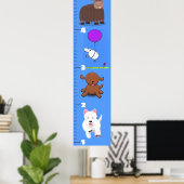 Niedliche Cartoon-Wachstumstabelle für lustige Nut Poster (Heimbüro)