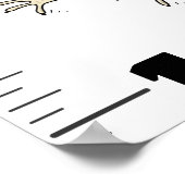 Niedliche Cartoon-Wachstumstabelle für lustige Vög Poster (Ecke)