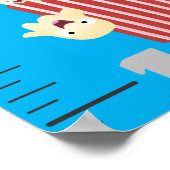 Niedliche Cartoon-Wachstumstabelle Poster (Ecke)