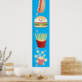 Niedliche Cartoon-Wachstumstabelle Poster (Küche)