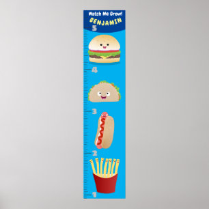 Niedliche Cartoon-Wachstumstabelle Poster