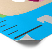 Niedliche Cartoon-Wachstumstabelle Poster (Ecke)