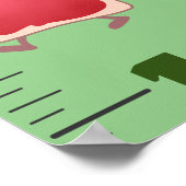 Niedliche Cartoon-Wachstumstabelle Poster (Ecke)