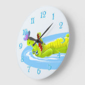 Niedliche Cartoon-Wanduhr Große Wanduhr (Winkel)