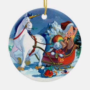 Niedliche Cartoon Weihnachtsverzierung Keramikornament