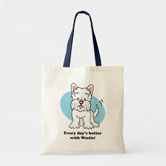 Niedliche Cartoon Westie Tasche (Vorne)