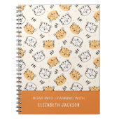 Niedliche Cartoon-Wildtiger-Kinder Notizblock (Vorderseite)