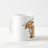 Niedliche Cartoon-Ziege Kaffeetasse (Vorderseite Links)