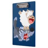 Niedliche Cartoon-Zwischenablage Schafe und Wolf Klemmbrett (Links)