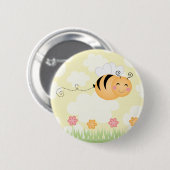 Niedliche Cartoonbiene und Button (Vorne & Hinten)