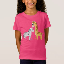 Niedliche Cartoongiraffen-und T-Shirt