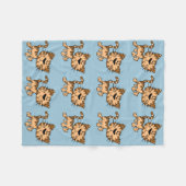 niedliche Cartoonkatze Fleecedecke (Vorderseite (Horizontal))