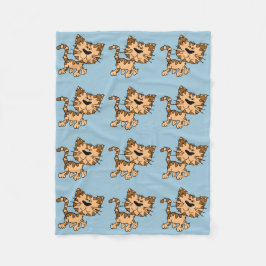 niedliche Cartoonkatze Fleecedecke