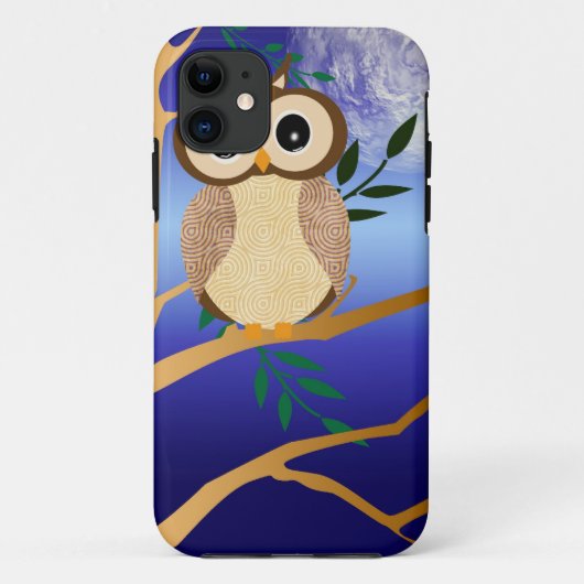 Niedliche Cartoonmitternachteule Case-Mate iPhone Hülle (Rückseite)