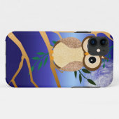 Niedliche Cartoonmitternachteule Case-Mate iPhone Hülle (Rückseite (Horizontal))