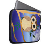 Niedliche Cartoonmitternachteule Laptopschutzhülle (Vorne Rechts)