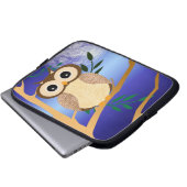 Niedliche Cartoonmitternachteule Laptopschutzhülle (Vorne Knopf)