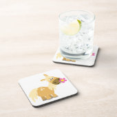 Niedliche CartoonPony und Blume Cork Untersetzer (Rechte Seite)