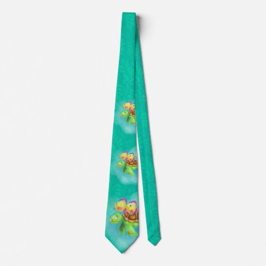 Niedliche Cartoonschildkröte-Krawatte Krawatte (Vorderseite)