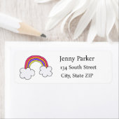 Niedliche Cartoony Rainbow Rücksendeadressen-Aufkl (Insitu)